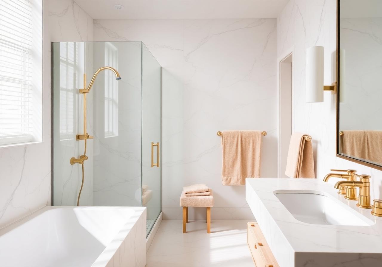Marble bathroom