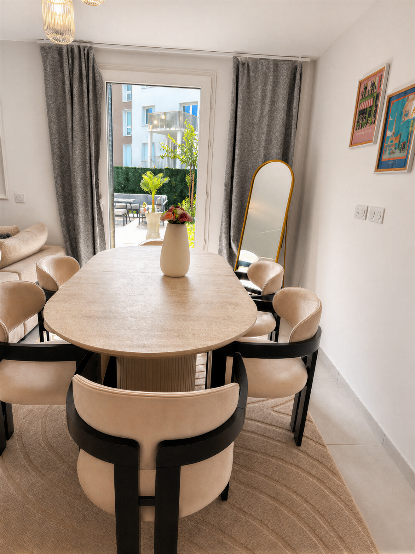 Dining and living open space